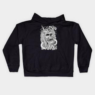 Mystic Skull (9) Hand Drawn Original Artwork. Kids Hoodie